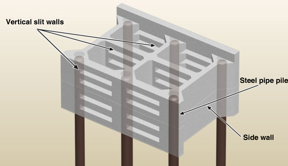 Pile-Supported Wave-Absorbing Breakwater with Low Crown Height: Barrier-Win T