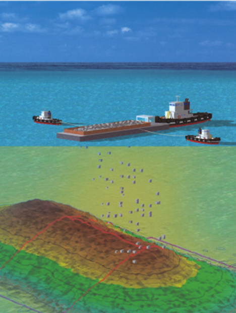 Deep-Water Rubble Deposition Management System