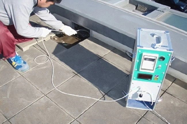 漏水ガス検知による漏水調査