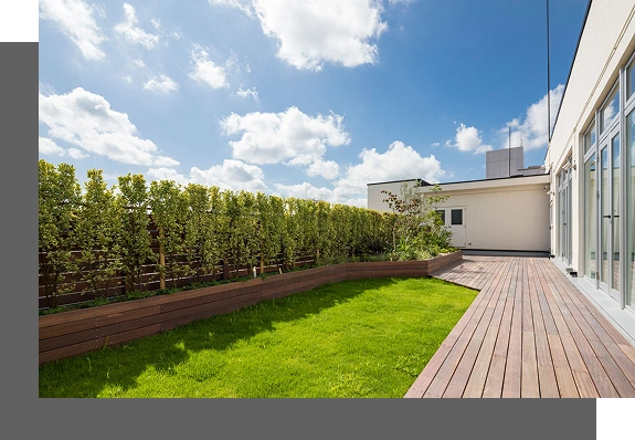 屋上を庭園に改装