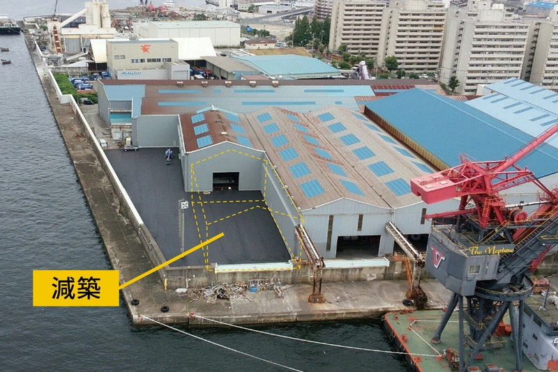 ReReC「近江産業遵法化・耐震補強プロジェクト」建ぺい率（減築後）