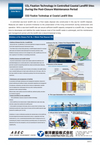 Initiatives at the Kinoura Port No. 3 Waste Final Disposal Site