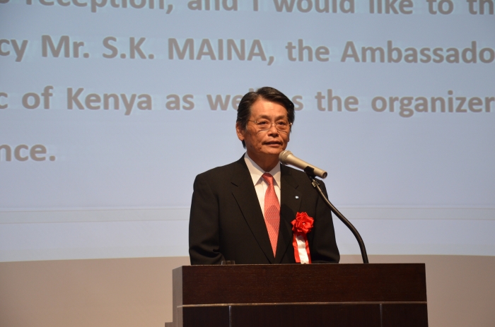 東洋建設株式会社 武澤社長スピーチの様子