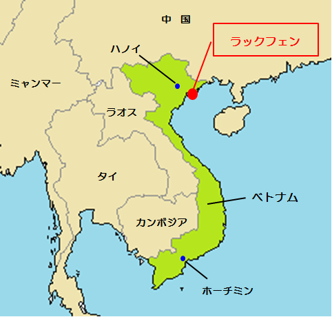 施工場所ラックフェン地図